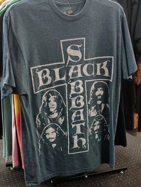 Black Sabbath Graphic Tee in Heathered Teal